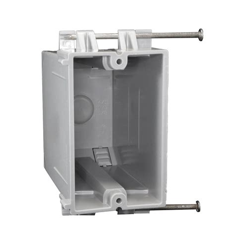 1-gang 22 cu. in. new work pvc electrical outlet box|1 Gang 22.5 Cu. In. New Work Electrical Switch.